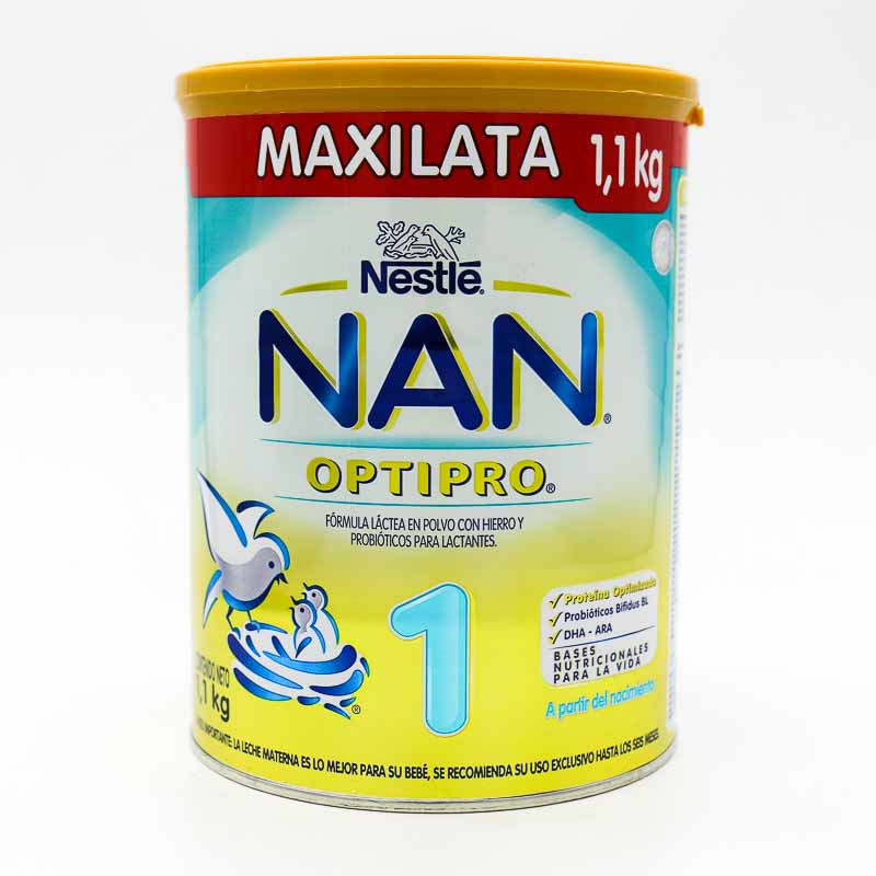 NAN Nestlé Optipro 1 Leche de Inicio para Bebés (desde el Primer Día), 12 x  500ml : : Alimentación y bebidas